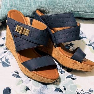 Tommy Hilfiger Wedge Sandals, Size 7